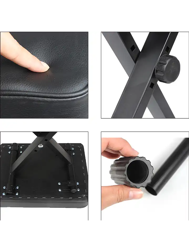 Banqueta para piano ajustable Q-90B, Hebikuo 3