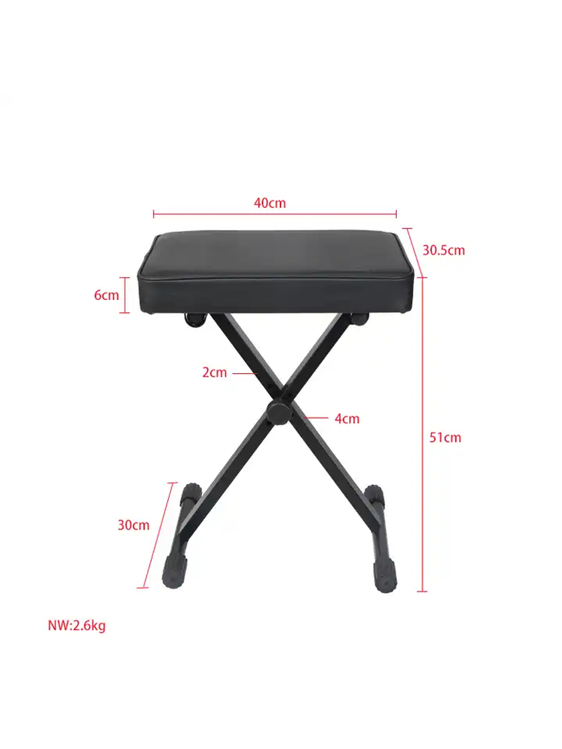 Banqueta para piano ajustable Q-90B, Hebikuo 2