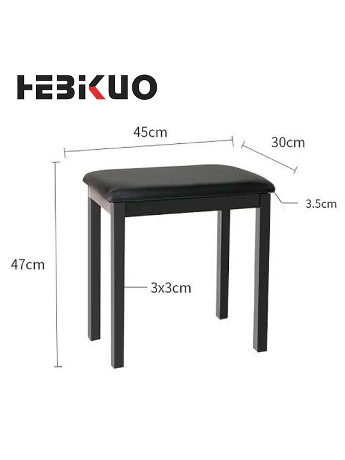 Banqueta para piano fija Q-90H, Hebikuo 2