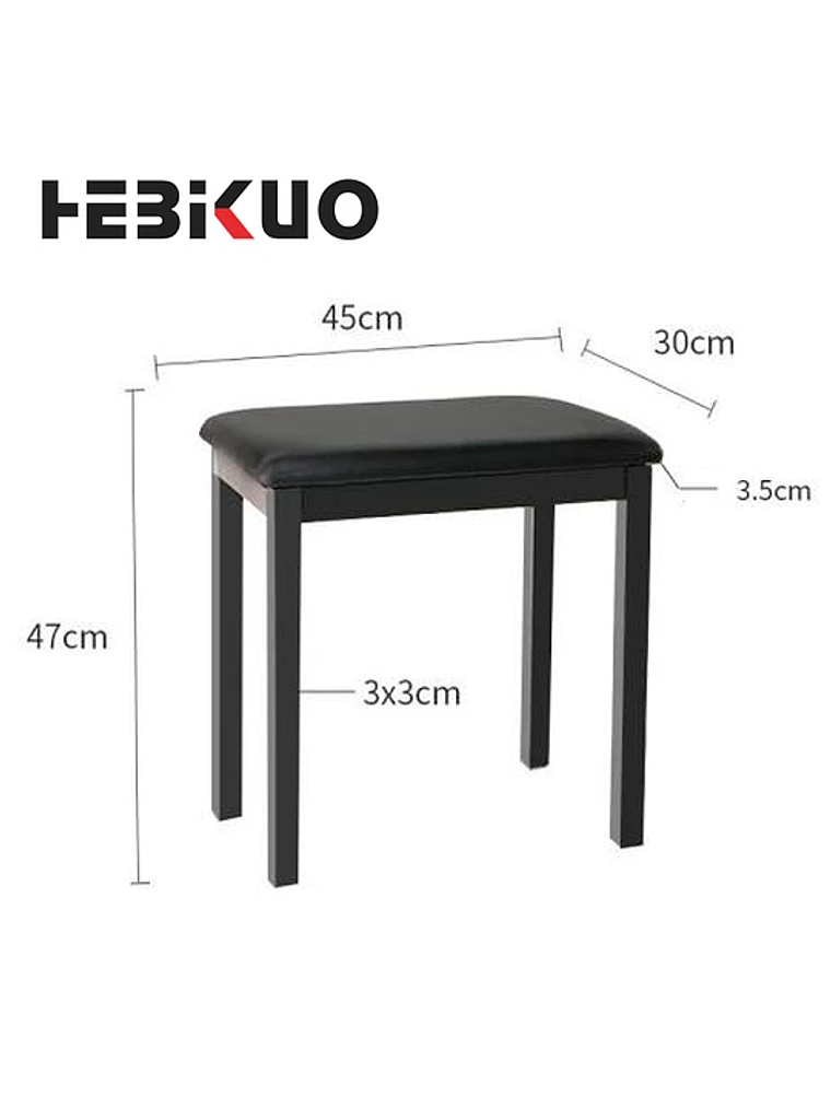 Banqueta para piano fija Q-90H, Hebikuo 2