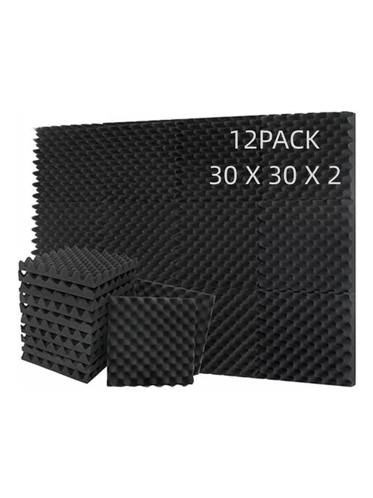 12 x Espuma Acústica Aislante Con Adhesivo 2