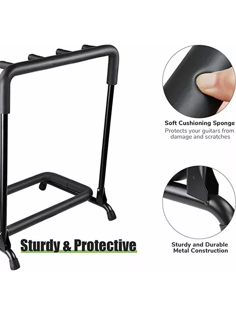 Atril Soporte Triple Para Guitarra Y Bajo 3