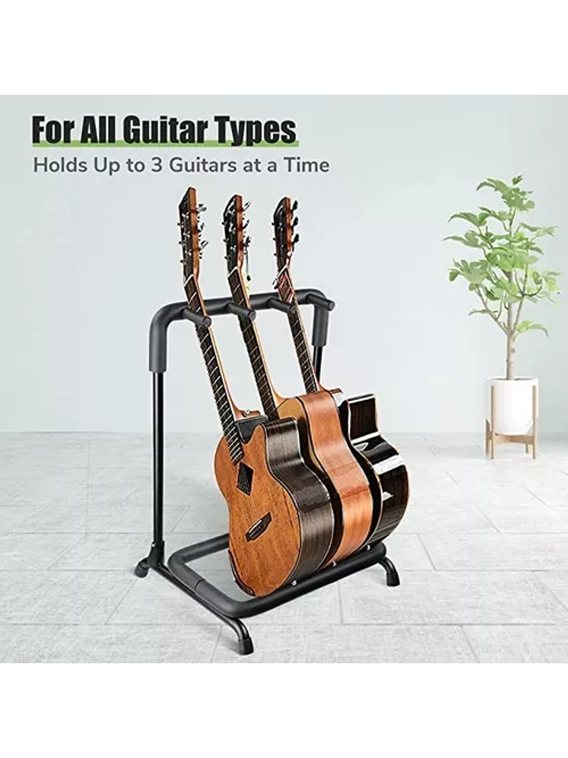 Atril Soporte Triple Para Guitarra Y Bajo 1
