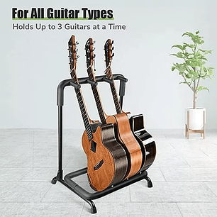 Atril Soporte Triple Para Guitarra Y Bajo