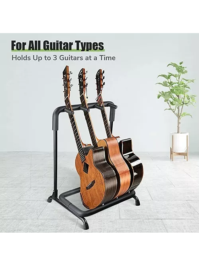 Atril Soporte Triple Para Guitarra Y Bajo 1