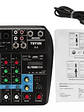 Consola Interfaz Audio Mixer 4 Canales Tu04 Usb Bluetooth - Miniatura 2