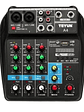 Consola Interfaz Audio Mixer 4 Canales Tu04 Usb Bluetooth - Miniatura 1