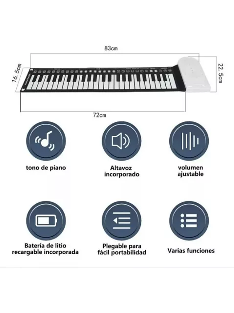 Teclado Musical Flexible Para Niños 49 Teclas 4