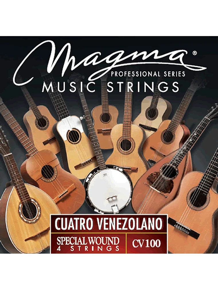 Cuerdas Para Cuatro Venezolano Magma CV100, Nylon Negro 1
