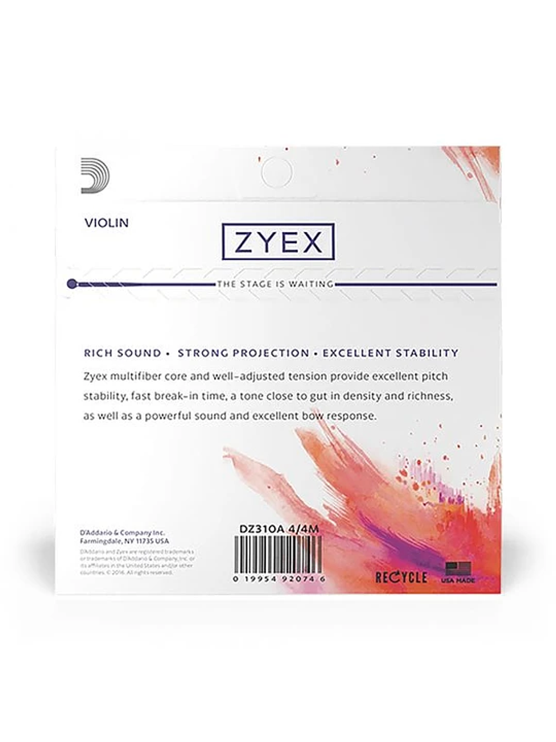 DZ310A4/4M Cuerdas Violín 4/4 Zyex DADDARIO 2