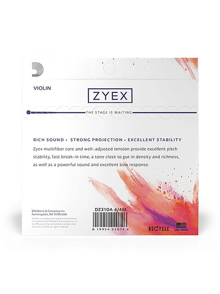 DZ310A4/4M Cuerdas Violín 4/4 Zyex DADDARIO 2