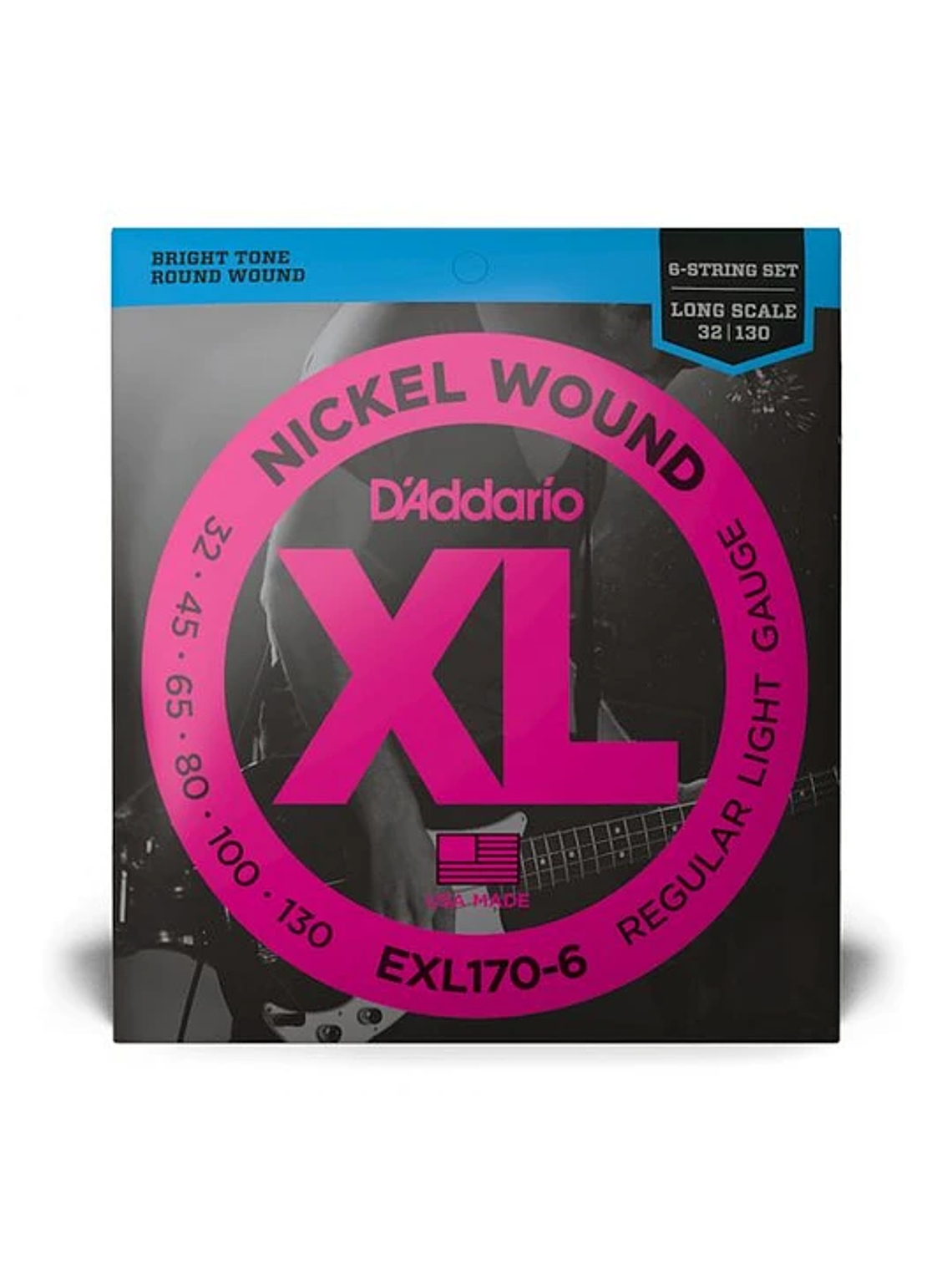 EXL170-6 Cuerdas Bajo Eléctrico 032-130 6 Cuerdas, Daddario  1