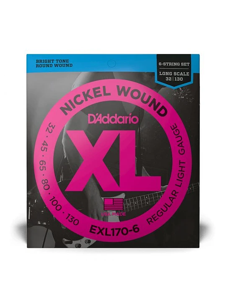 EXL170-6 Cuerdas Bajo Eléctrico 032-130 6 Cuerdas, Daddario  1