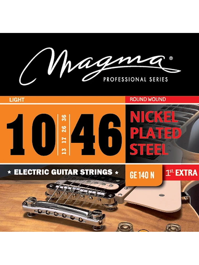 GE140N Cuerdas Para Guitarra Eléctrica 10-46 Magma  1