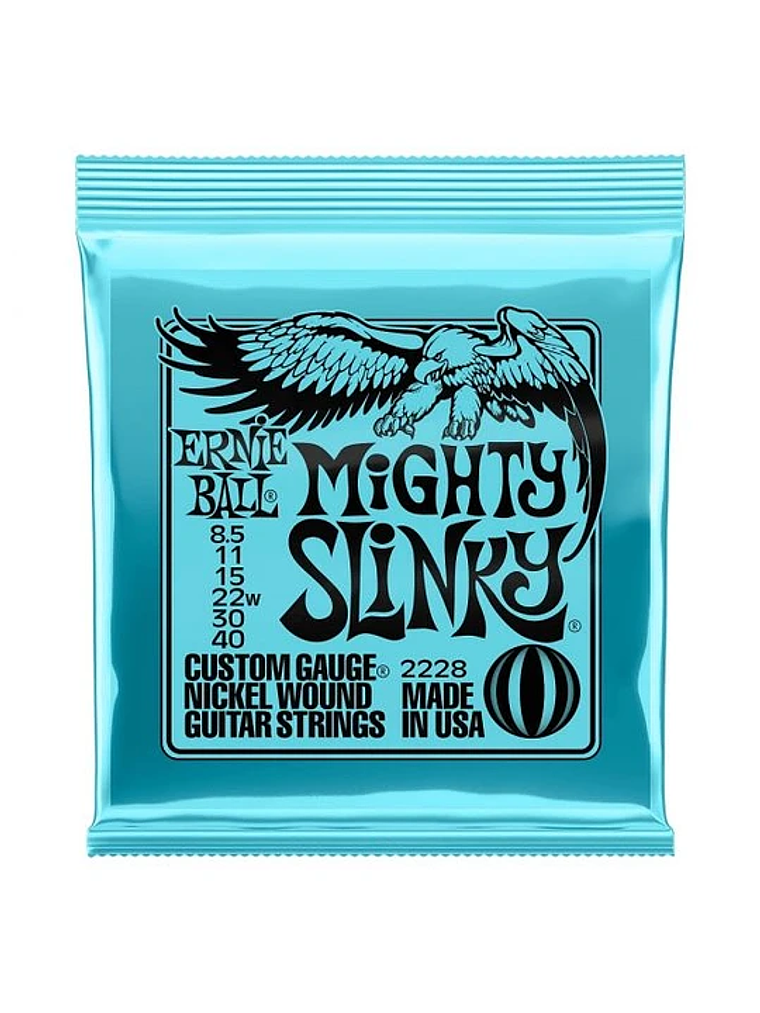 P02228  Cuerdas Para Guitarra Eléctrica Mighty Slinky 8.5-40 Ernie Ball   1