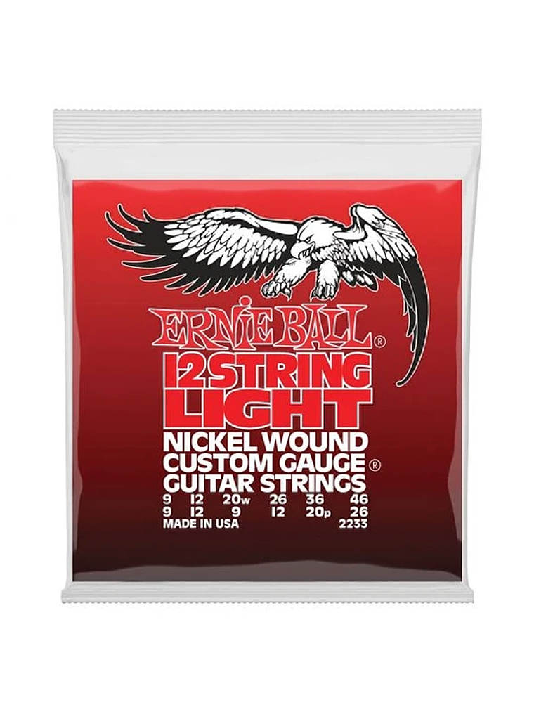 P02233 Cuerdas Para Guitarra Eléctrica Ernie Ball 12 Cuerdas Light 9-46 1