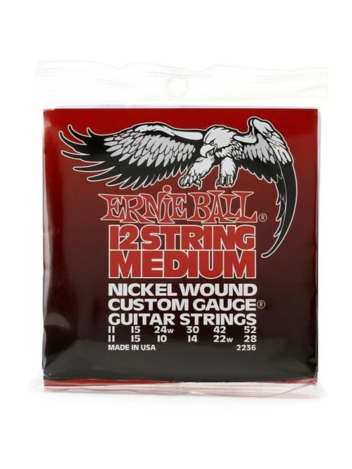 P02236 Cuerdas Para Guitarra Eléctrica Ernie Ball 12 Cuerdas Medium 11-52 1
