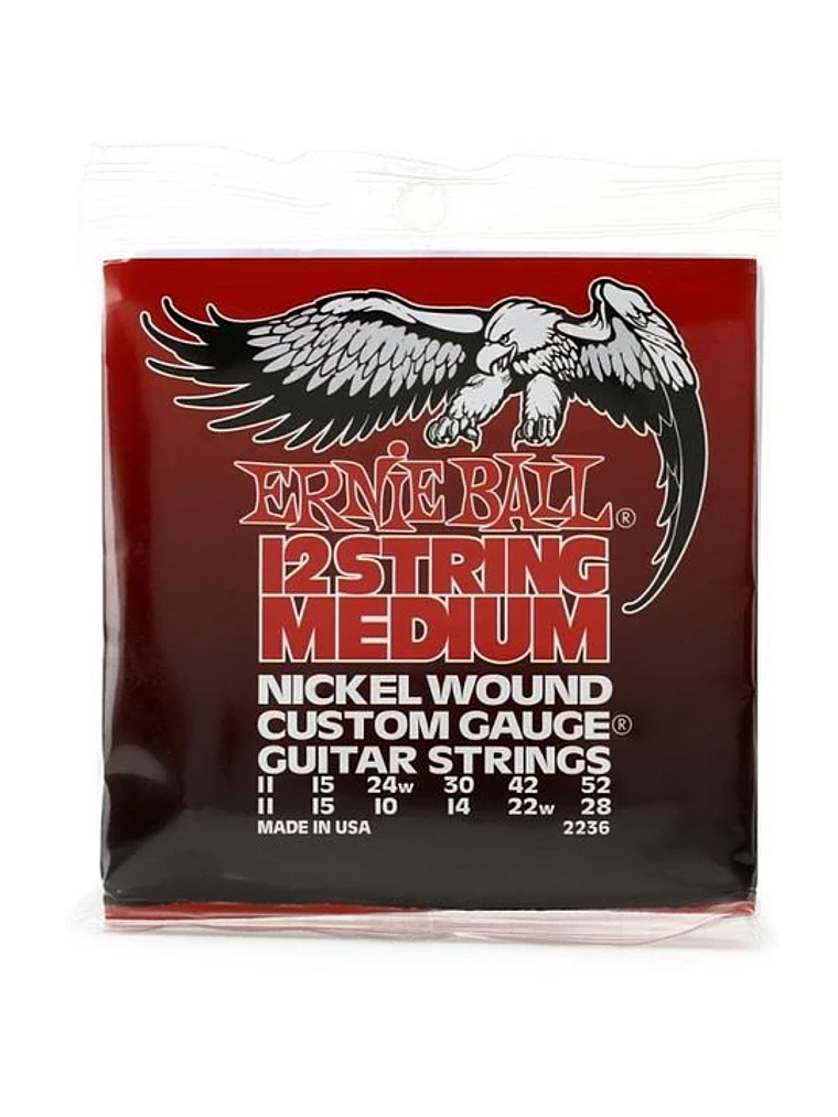 P02236 Cuerdas Para Guitarra Eléctrica Ernie Ball 12 Cuerdas Medium 11-52 1