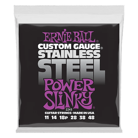 P02245 Cuerdas Guitarra Eléctrica Stainless Steel, 11-48 Ernie Ball