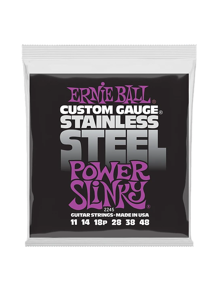 P02245 Cuerdas Guitarra Eléctrica Stainless Steel, 11-48 Ernie Ball 1