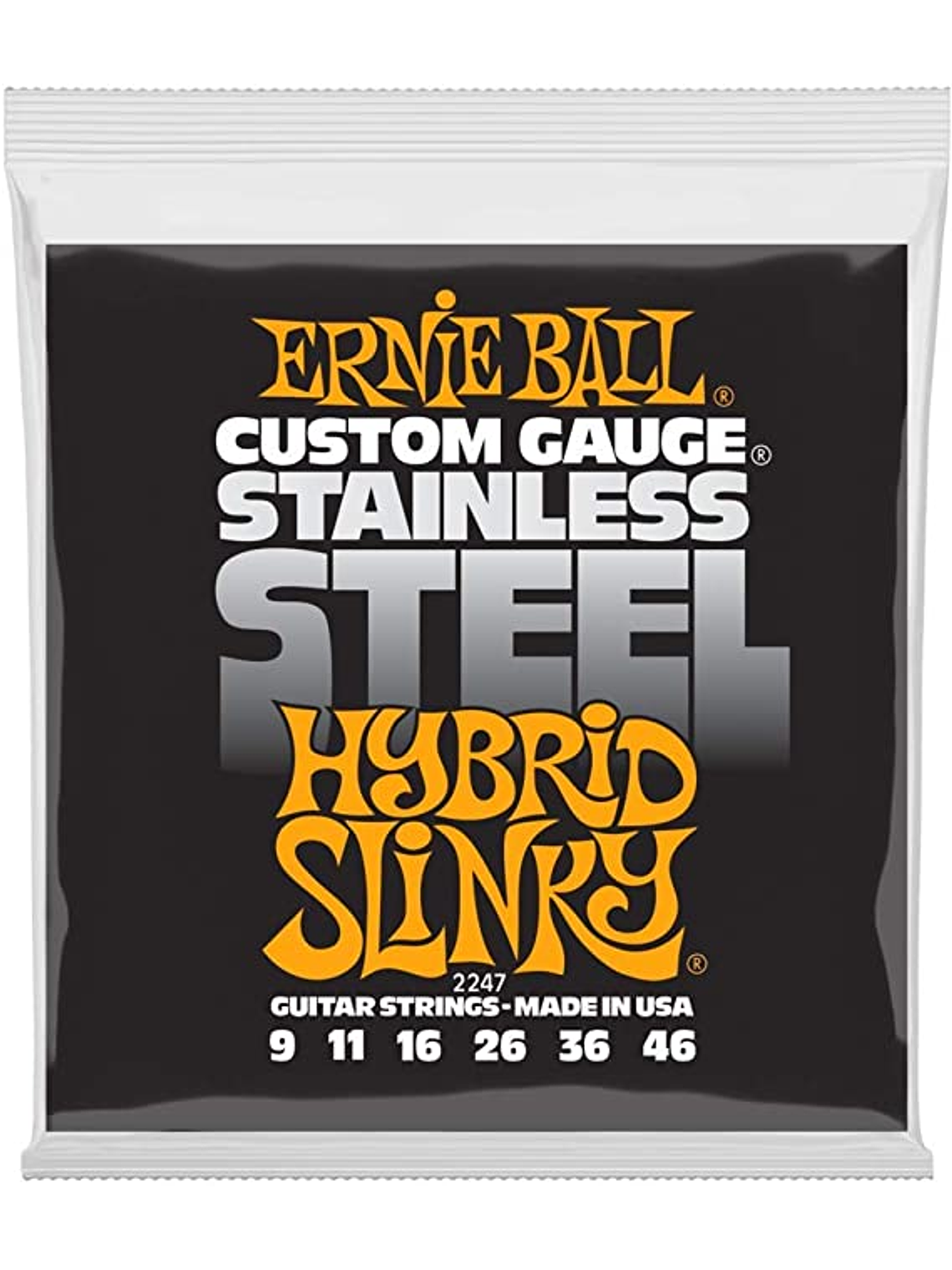 P02247 Cuerdas Guitarra Electrica Hybrid Slinky Stainless Steel 9-46 Ernie Ball  1