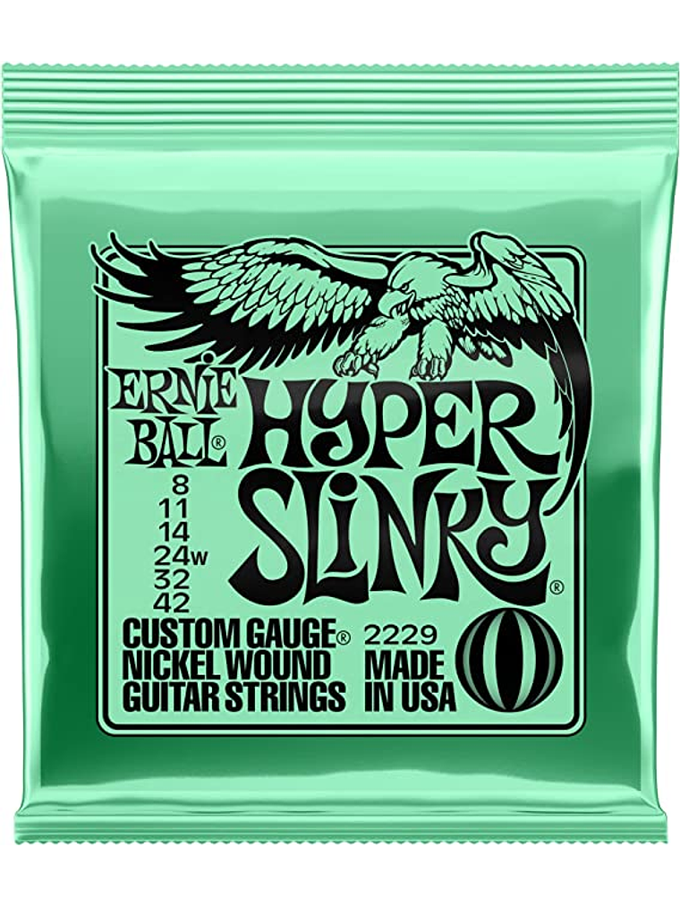 P02229 Cuerdas Guitarra Eléctrica Hyper Slinky 8-42 Ernie Ball 1