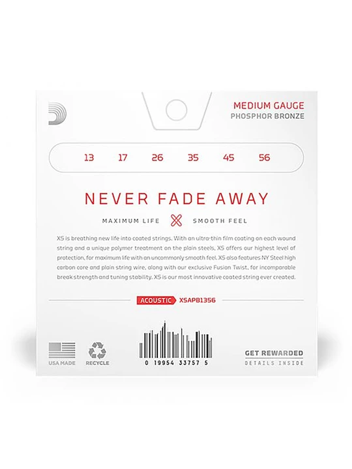 XSAPB1356 Cuerdas Para Guitarra Acústica 13-56 Daddario  2