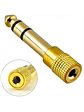 Conector adaptador Plug de 3.5mm a 6.5mm A11 - Miniatura 2