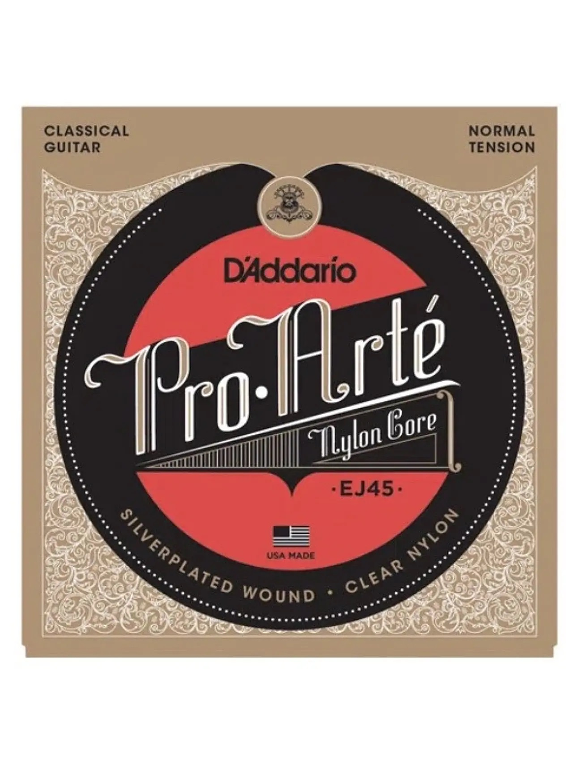 EJ45 Cuerdas Guitarra Clásica Nylon Tensión Media Daddario  1