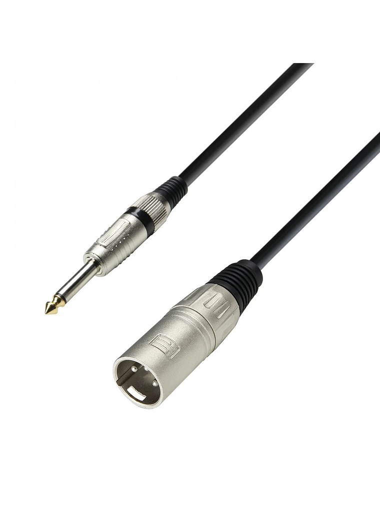 K3MMP0300 Cable Micrófono XLR Macho A Jack Mono 3 Mts ADAM HALL 1