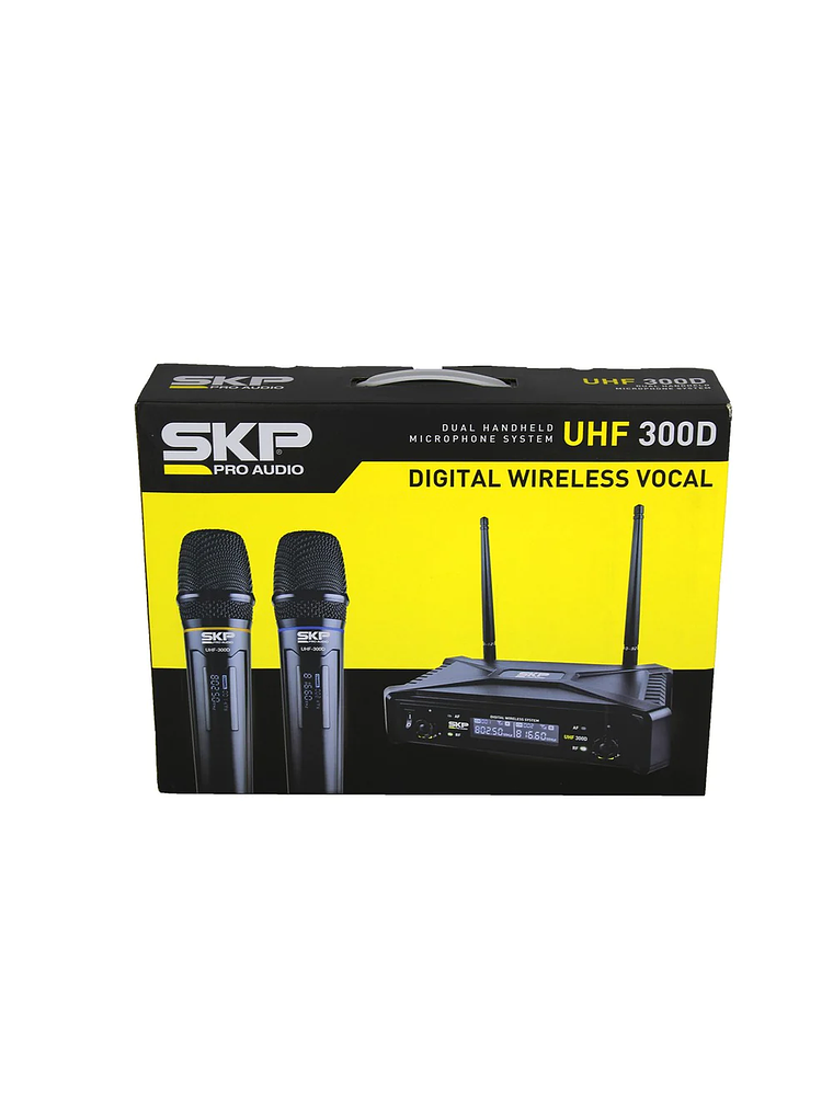 UHF 300D Micrófono Doble Inalámbrico SKP 5
