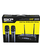 UHF 300D Micrófono Doble Inalámbrico SKP - Miniatura 5