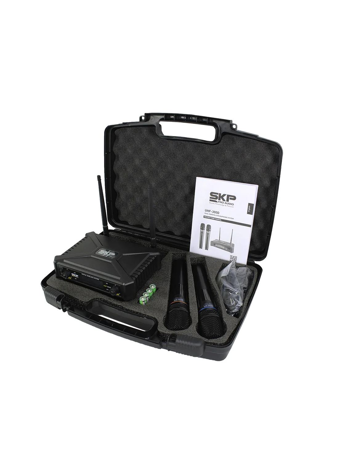 UHF 300D Micrófono Doble Inalámbrico SKP 2