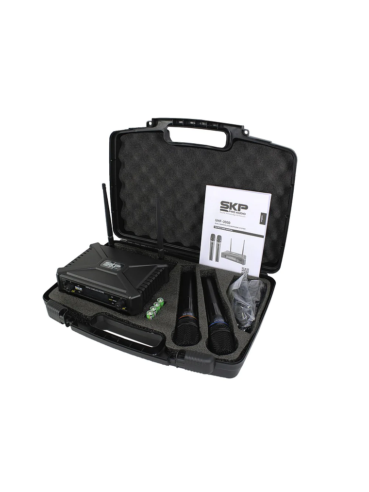 UHF 300D Micrófono Doble Inalámbrico SKP 2