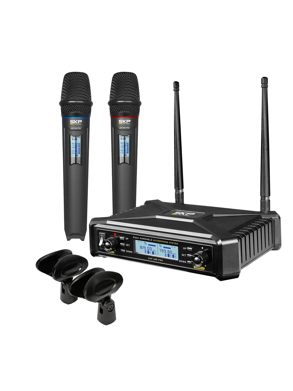 UHF 600 Pro Micrófono Inalámbrico Doble SKP 1