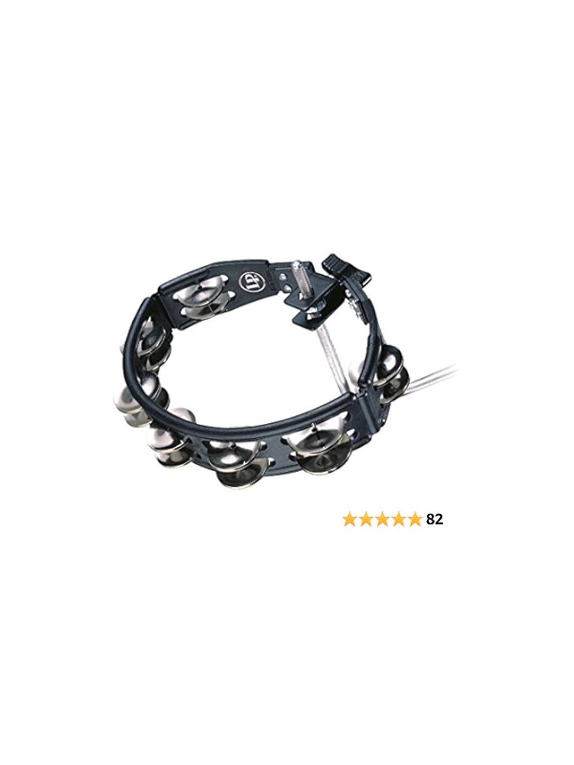 Cyclops Mounted Tambourine Black Steel - LP 2