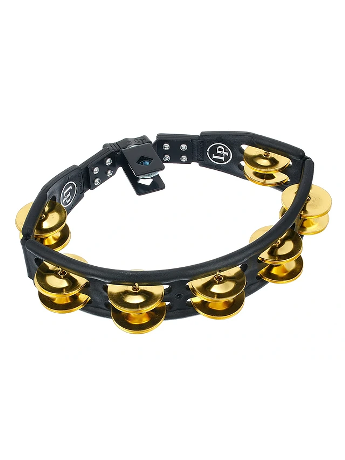 Cyclops Mounted Tambourine Brass Black - LP 1