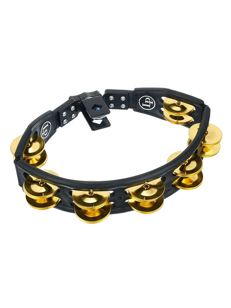 Cyclops Mounted Tambourine Brass Black - LP 1