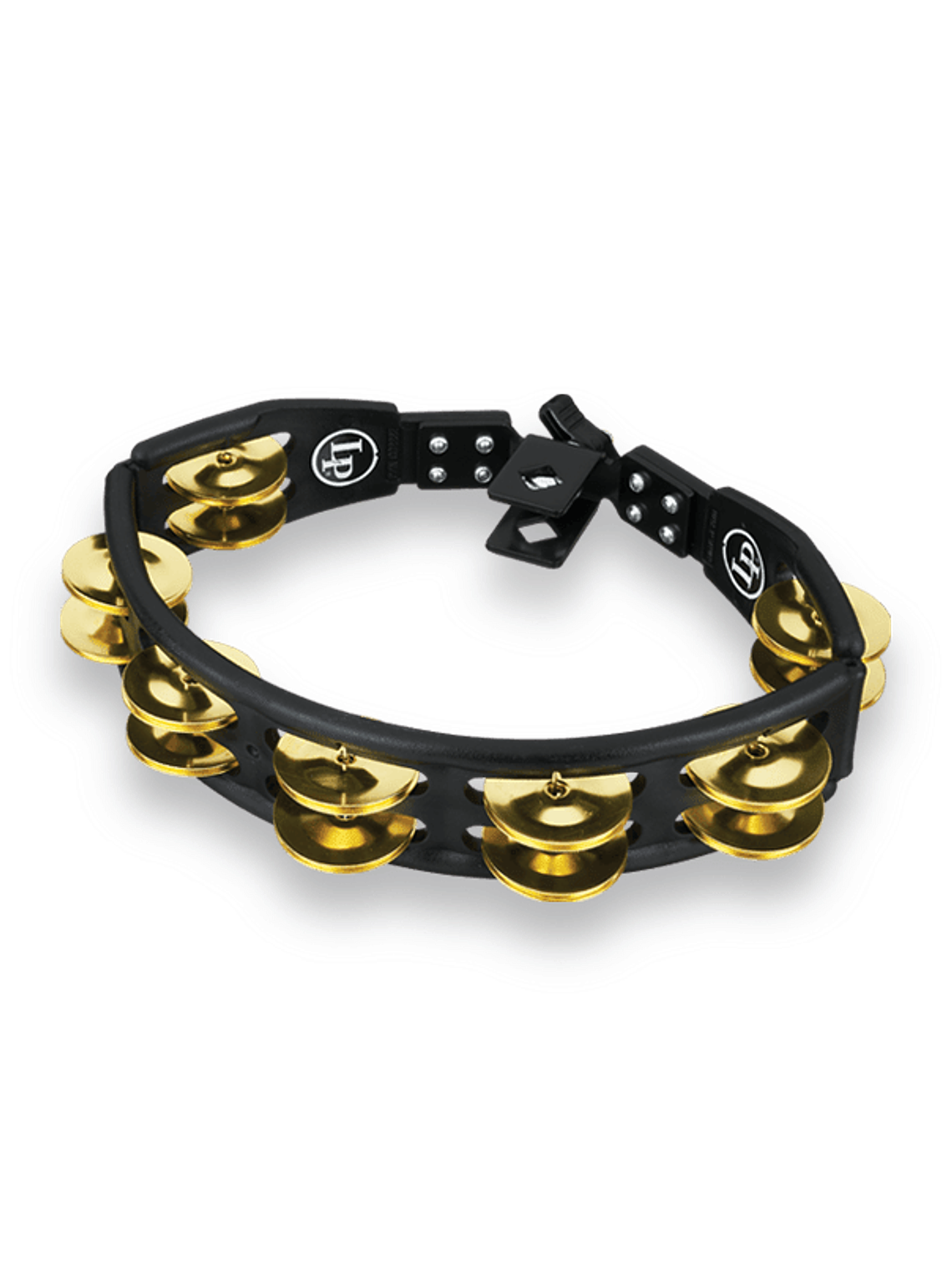 Cyclops Mounted Tambourine Brass Black - LP 2