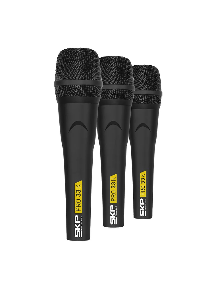 PRO 33K Set de 3 Micrófonos Dinámicos SKP 1