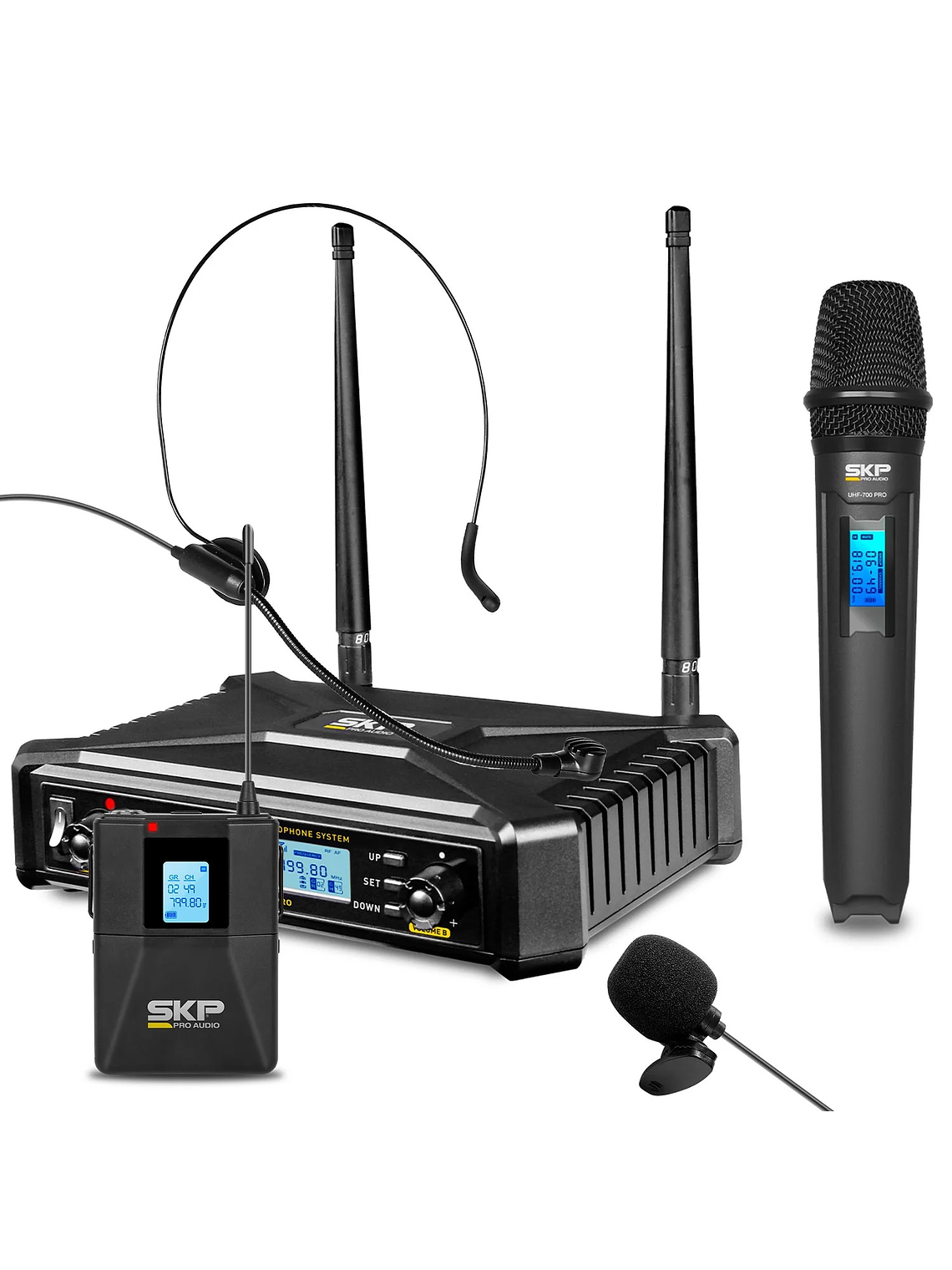 UHF 700PRO Kit Micrófono Inalámbrico MultiFrec. SKP 1