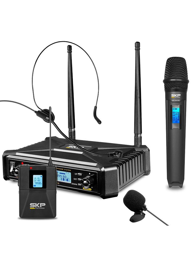 UHF 700PRO Kit Micrófono Inalámbrico MultiFrec. SKP 1