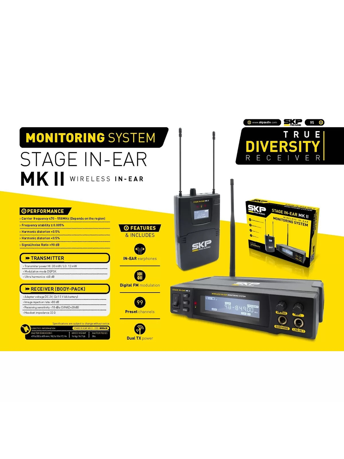 Stage In Ear MKII Sistema  Monitoreo Inalámbrico SKP 2