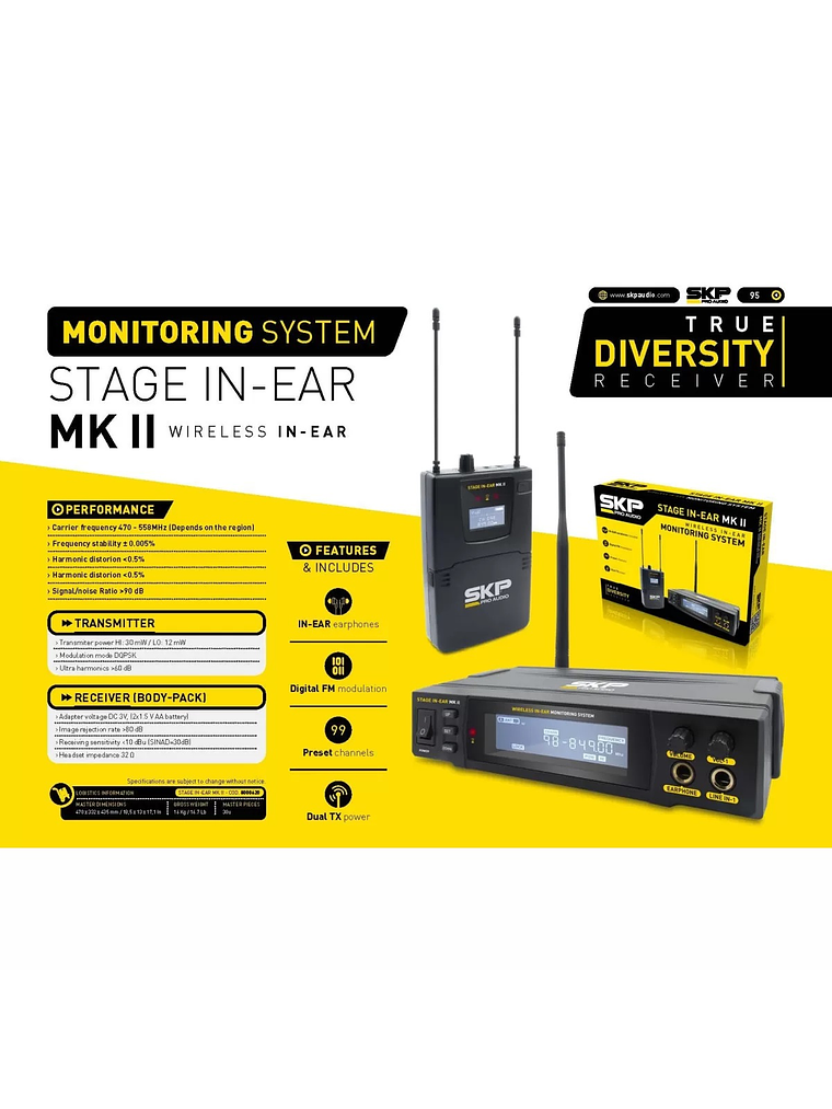 Stage In Ear MKII Sistema  Monitoreo Inalámbrico SKP 2