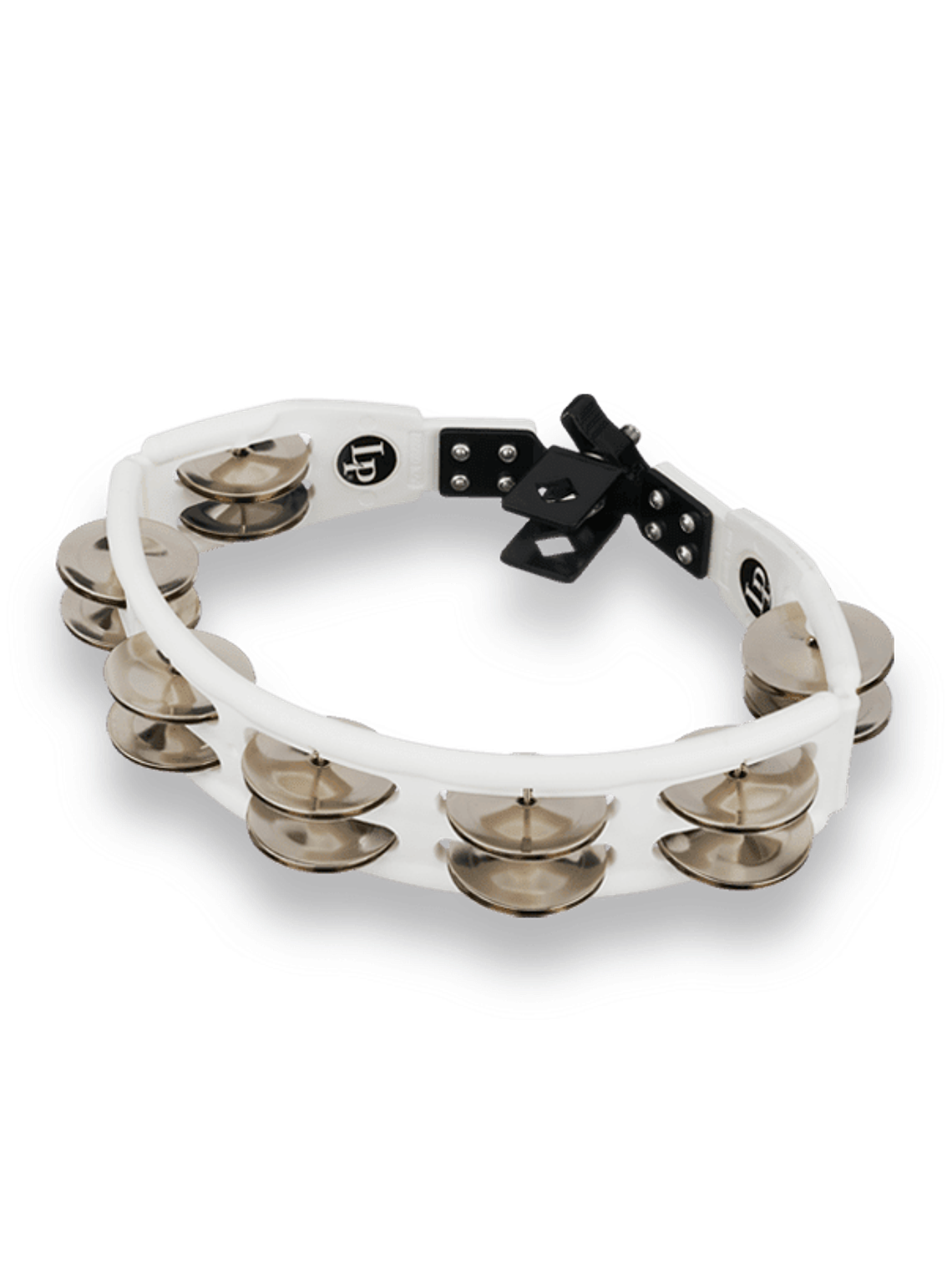 Cyclops Mounted Tambourine White Steel - LP 1