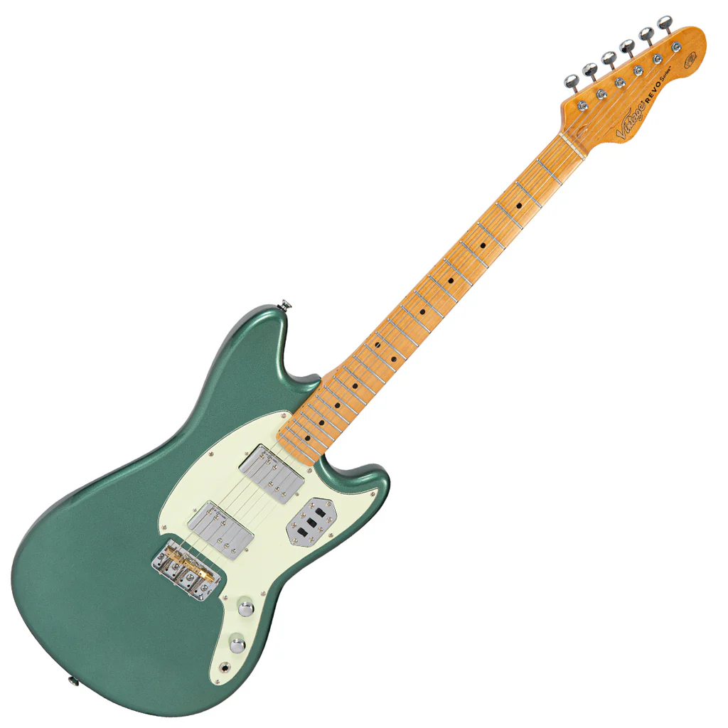 Guitarra rígida vintage REVO Series 'Colt HH Twin' ~ Verde S