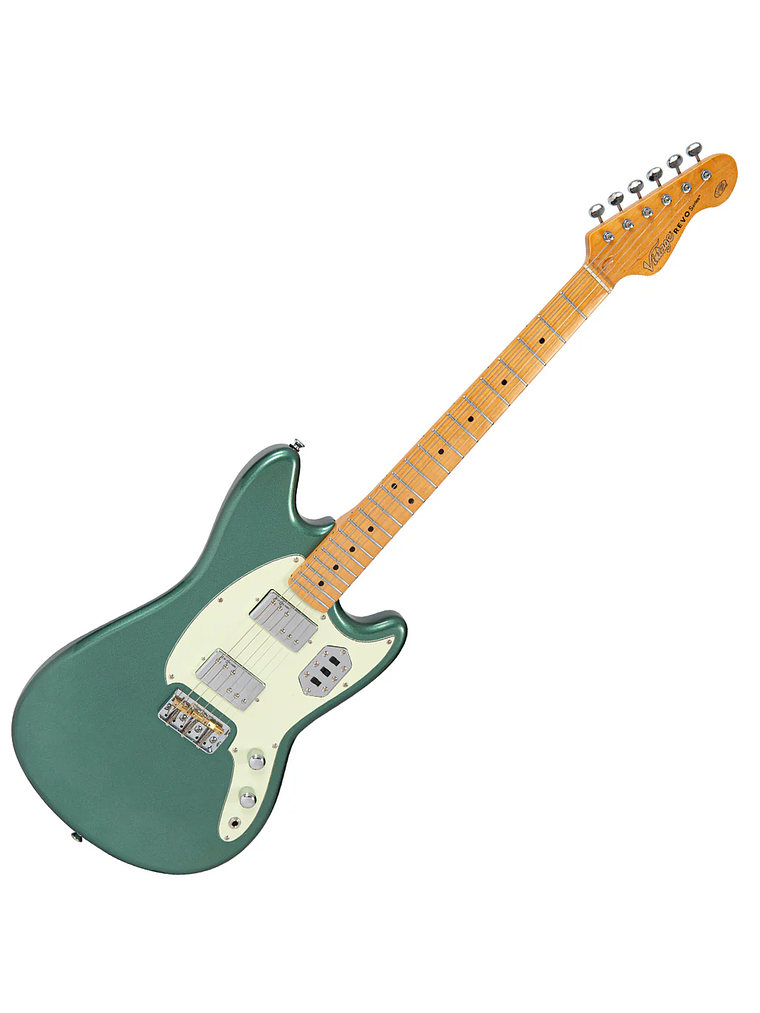 Guitarra Eléctrica REVO Series 'Colt HH Twin Verde Sherwood Metalizado Vintage 1