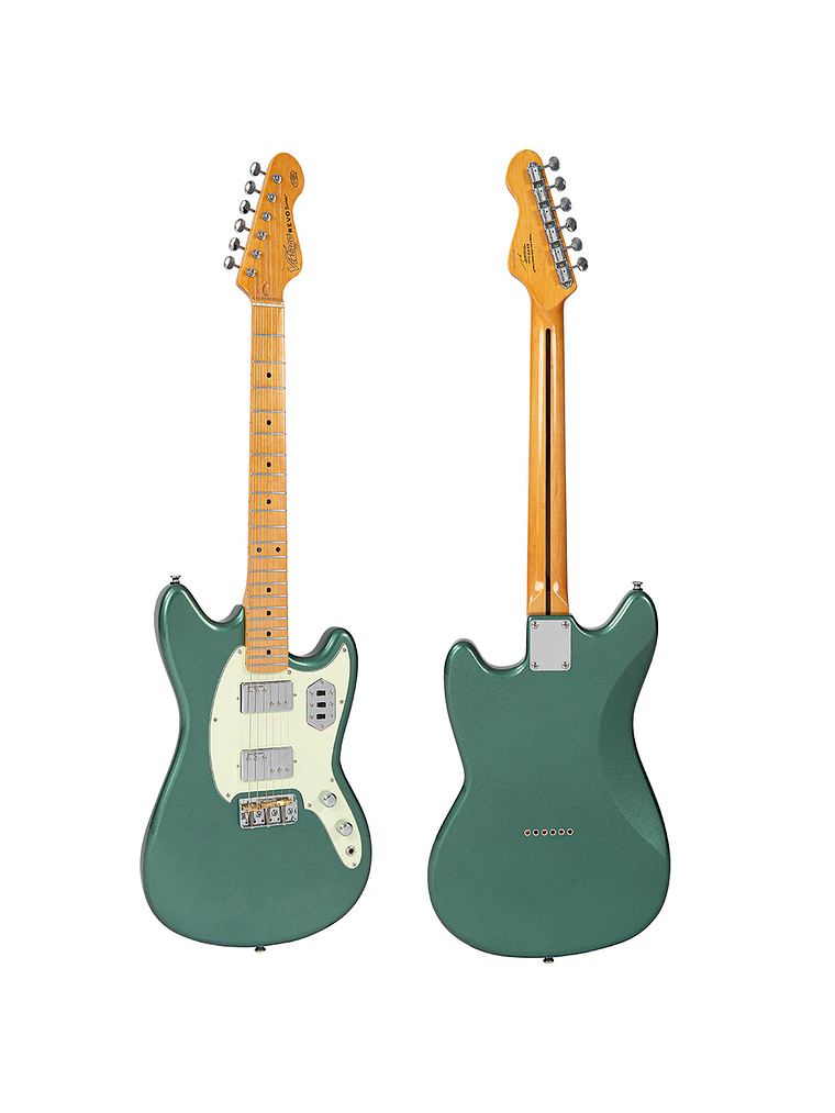 Guitarra Eléctrica REVO Series 'Colt HH Twin Verde Sherwood Metalizado Vintage 3