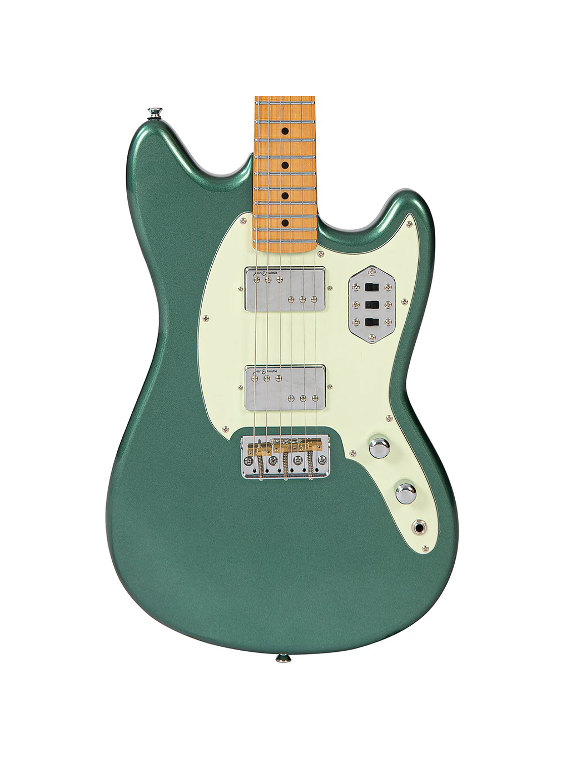 Guitarra Eléctrica REVO Series 'Colt HH Twin Verde Sherwood Metalizado Vintage 4