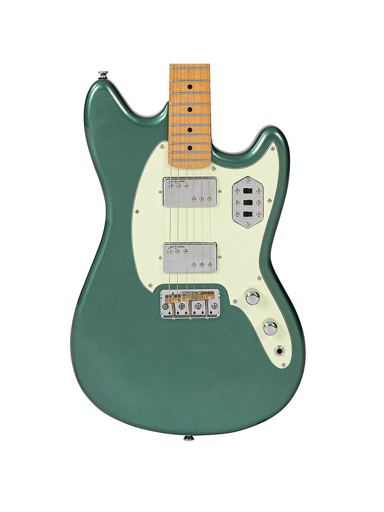 Guitarra Eléctrica REVO Series 'Colt HH Twin Verde Sherwood Metalizado Vintage 4